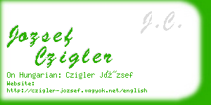 jozsef czigler business card